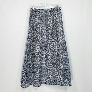 Gap  Blue & White Abstract Print A-Line Skirt XS